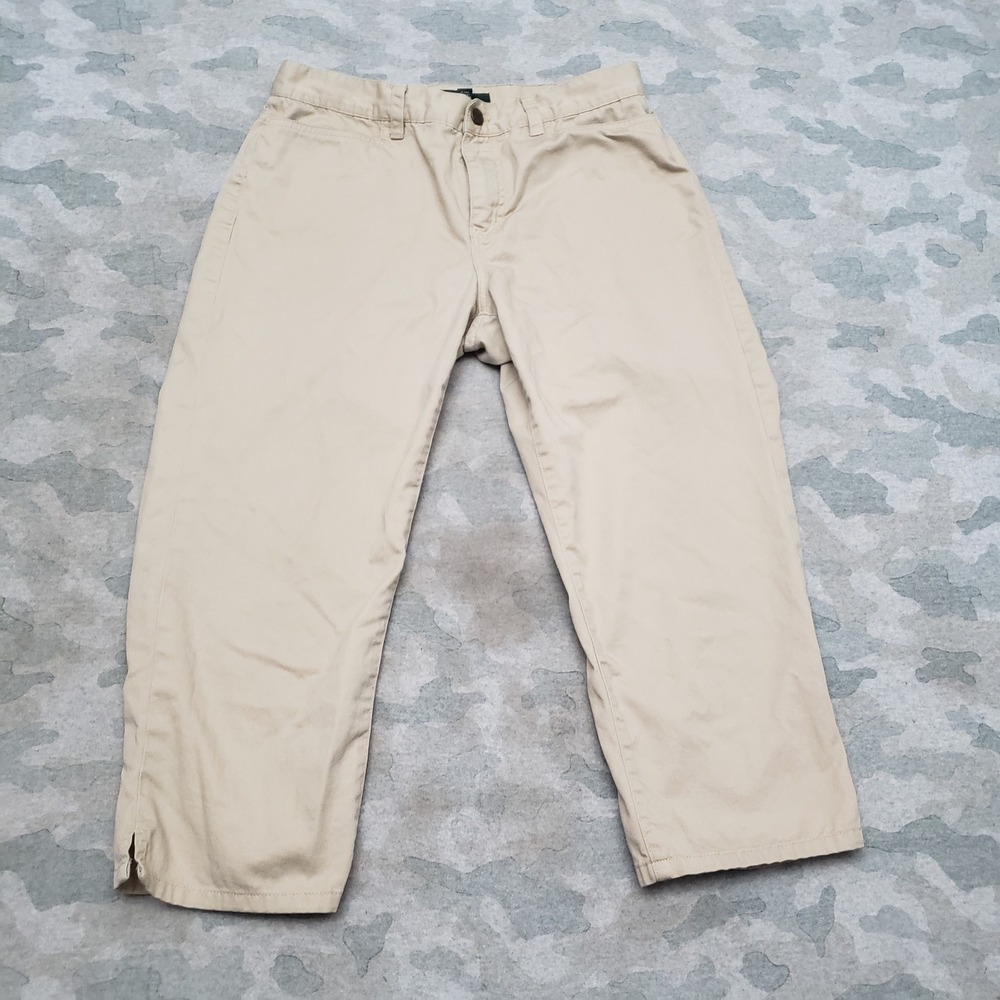 Lauren Jeans Co Ralph Lauren Pants Women 4 Tan Crop Pockets Minimalist